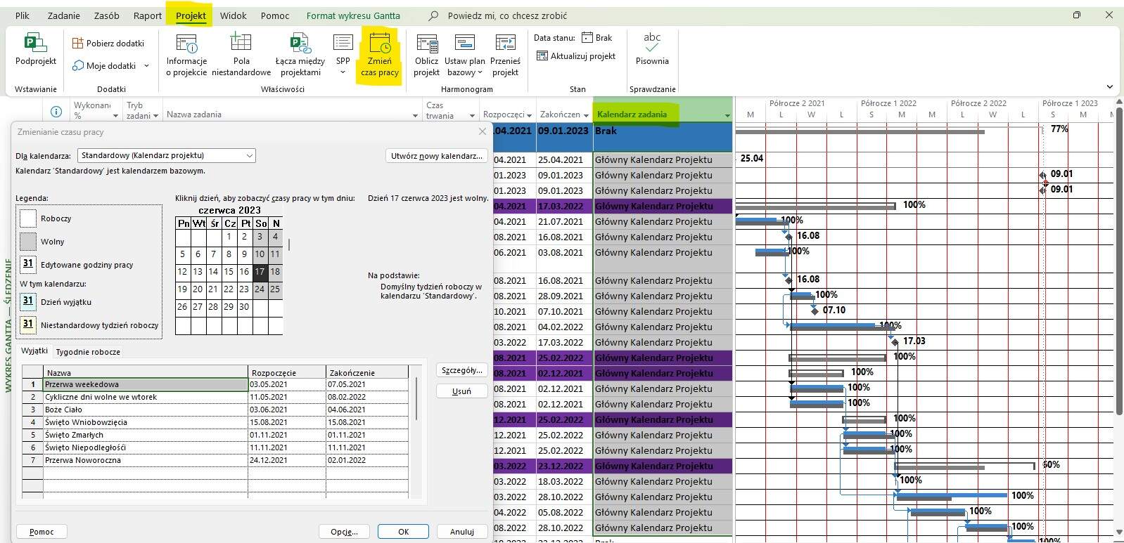 Jak stworzyć kalendarz projektu